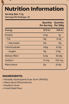 Nutritional Panel - Gluten free Cholesterol lowering blend